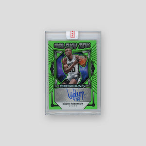 2024-25 Panini Obsidian David Robinson Electric Etch Green Flood AU #GI-ROB