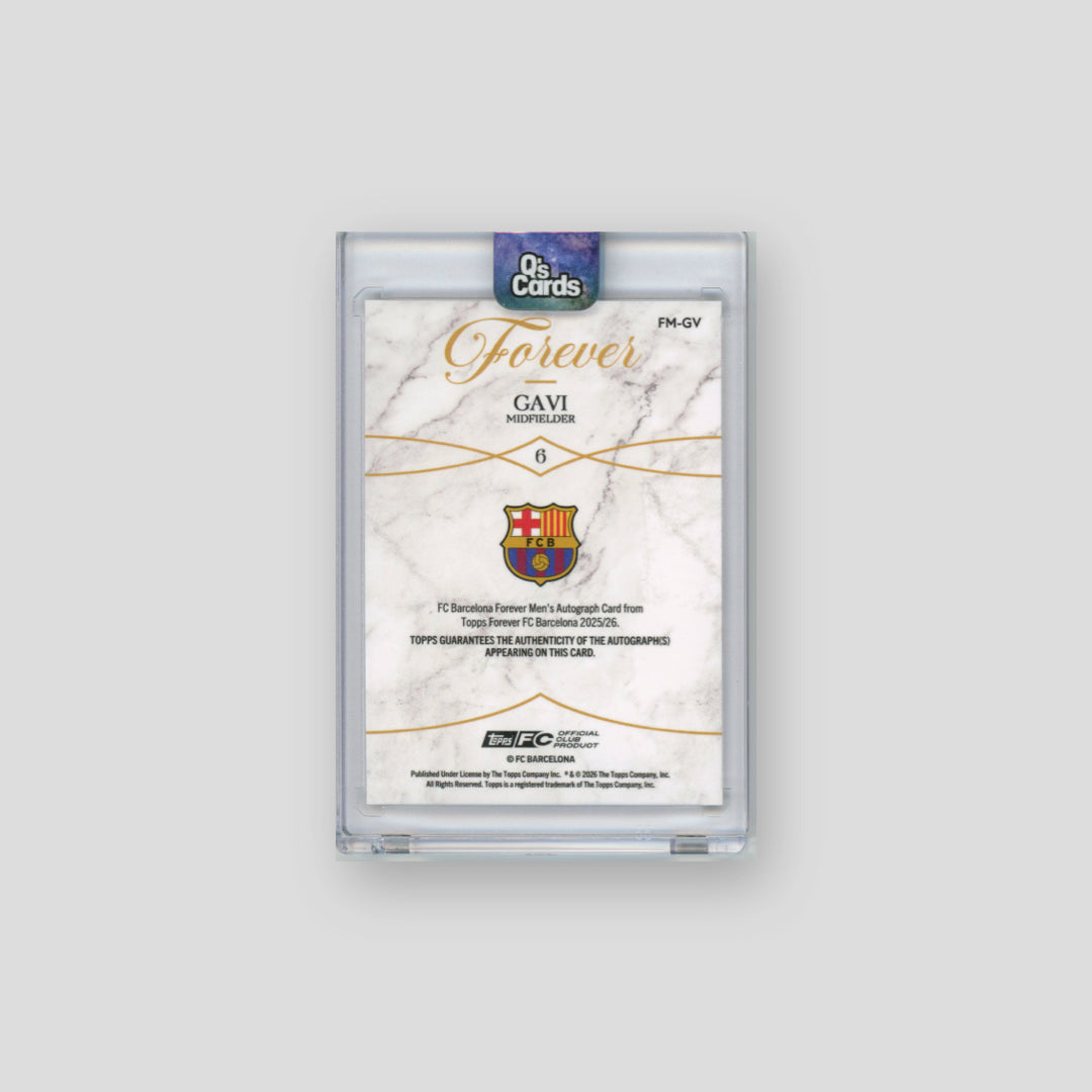 2025-26 Topps Forever FC Barcelona Forever Autographs /75 Purple Gavi #FM-GV
