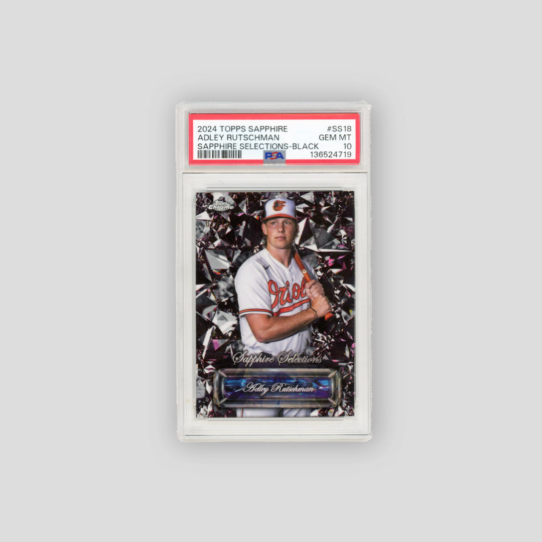 2024 Topps Chrome Sapphire Selections Adley Rutschman Black /10 (PSA 10) - Q's Cards