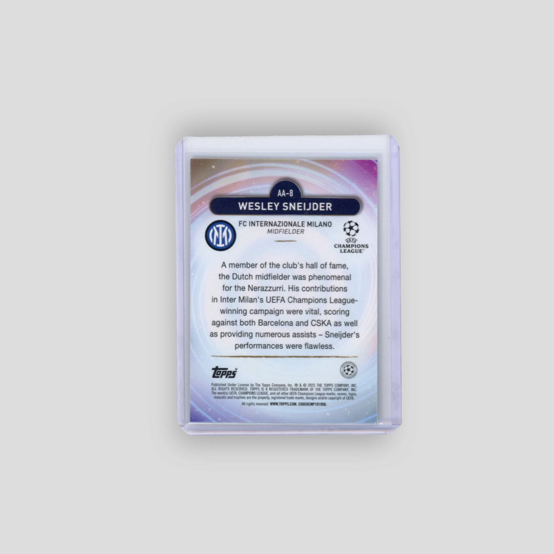 2025 Topps Merlin Wesley Sneijder On Card Auto Ageless Alchemy Base #AA-8