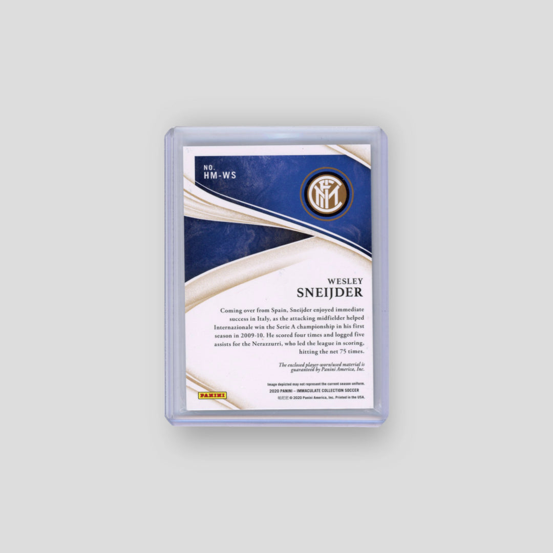 2020 Panini Immaculate Wesley Sneijder On Card Auto Relic Heralded Materials /99 #HM-WS