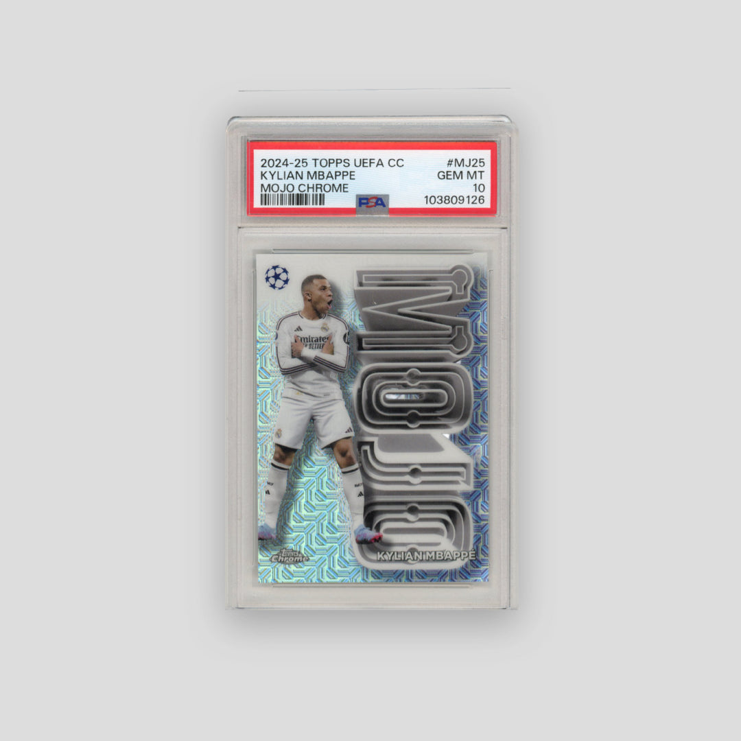 2024-25 Topps Chrome UCC Mojo Kylian Mbappe #MJ25 (PSA 10) - Q's Cards