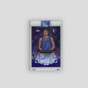 2025-26 Topps Chrome Dirk Nowitzki Chromographs Auto Purple /75 #CH-DN