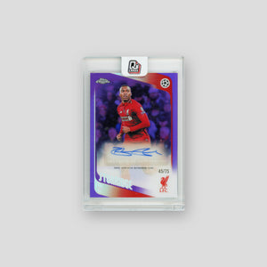 2025-26 Topps Chrome UCC Daniel Sturridge Chrome Legends Auto Purple /75 #CLA-DA