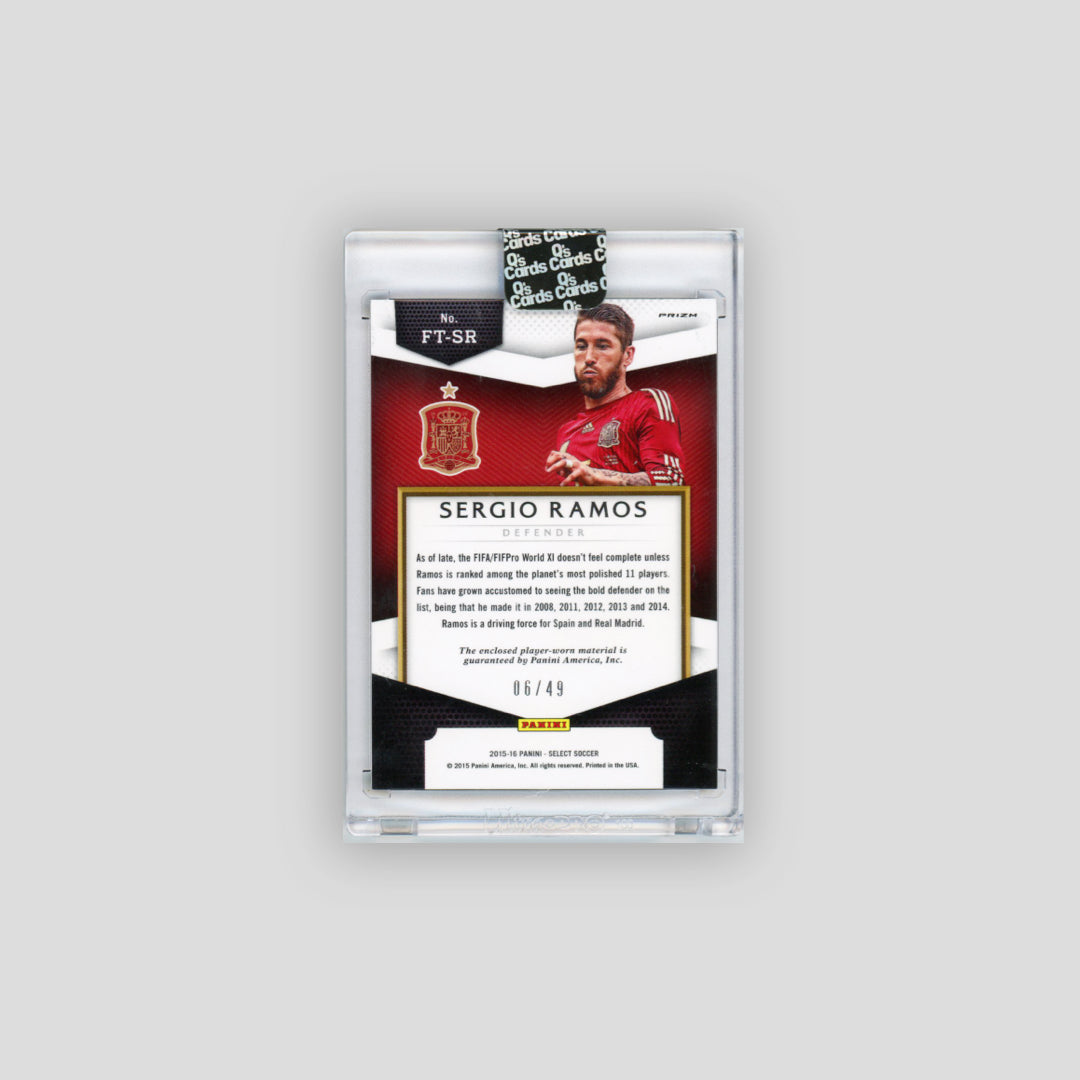 2015-16 Panini Select Sergio Ramos First Team Swatches Red Prizm #/49 #FT-SR - Select