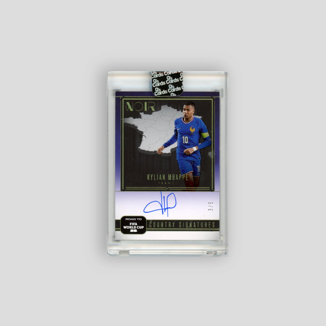 2026 Panini Noir Road To FIFA WC Kylian Mbappe Country Signatures Gold /5 #CS-KM - Panini