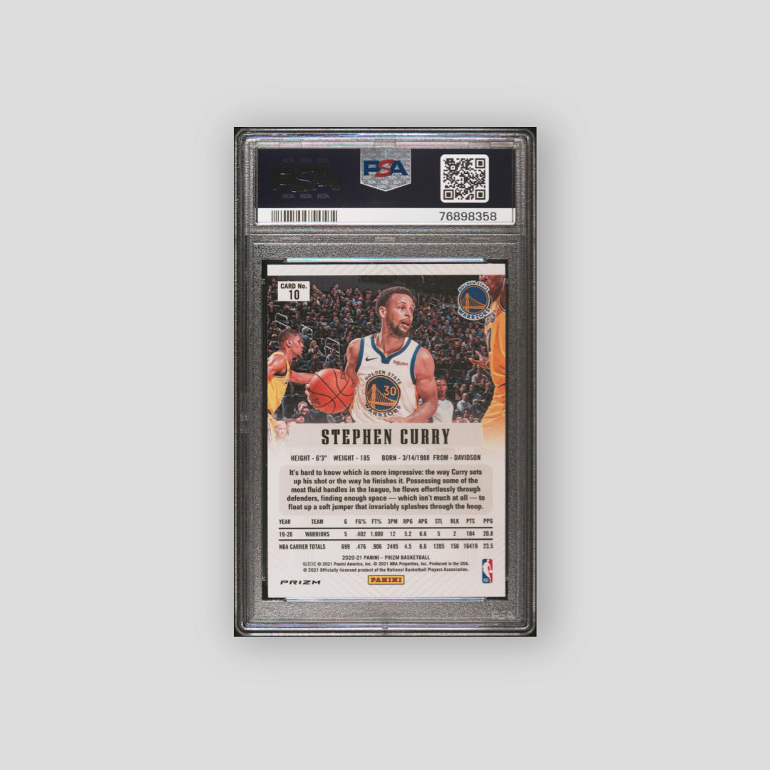 2020 Panini Prizm Prizm Flashback Stephen Curry Prizm #10 PSA 10 - Topps