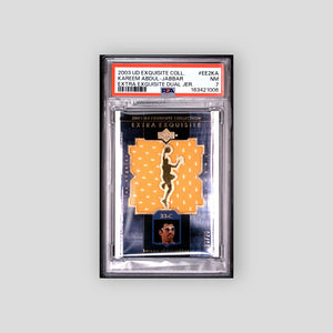 2003-04 Upper Deck Exquisite Collection Kareem Abdul-Jabbar Extra Dual Jersey /25 #EE2KA PSA 7