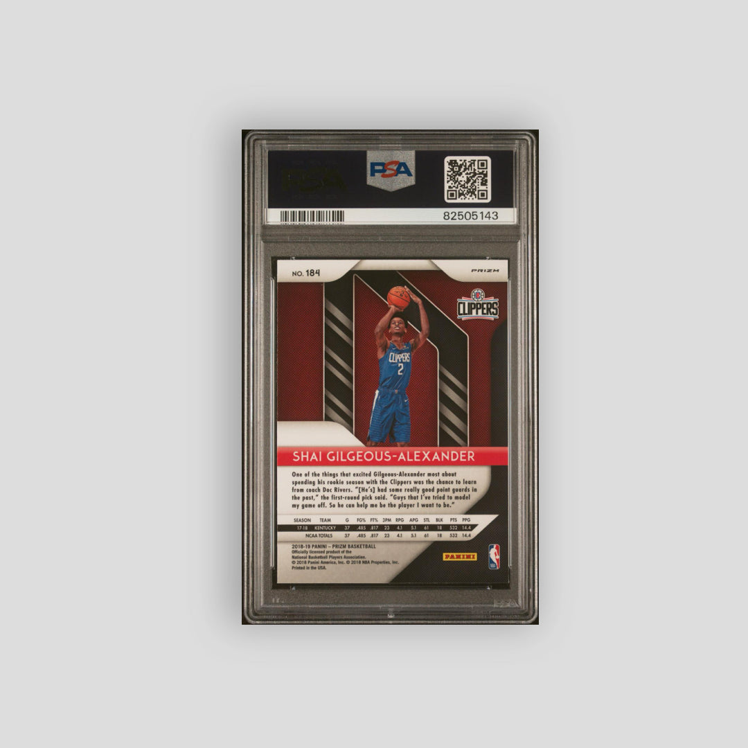 2018 Panini Prizm S.Gilgeous-Alexander Fast Break Prizm #184 PSA 10 - CDP
