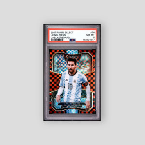 2017-18 Panini Select Lionel Messi Checkerboard #76 PSA 8