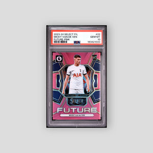 2023-24 Panini Select EPL Micky van de Ven Future Pink /25 #22 PSA 10