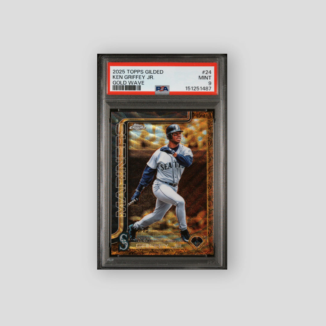 2025 Topps Gilded Collection Ken Griffey Jr. Gold Wave /75 #24 PSA 9 - Q's Cards