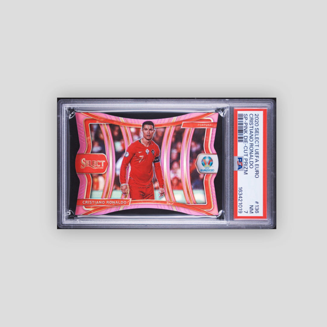 2020 Panini Select UEFA EURO Christiano Ronaldo Mezzanine SP Pink /99 #163 PSA 7 - Q's Cards