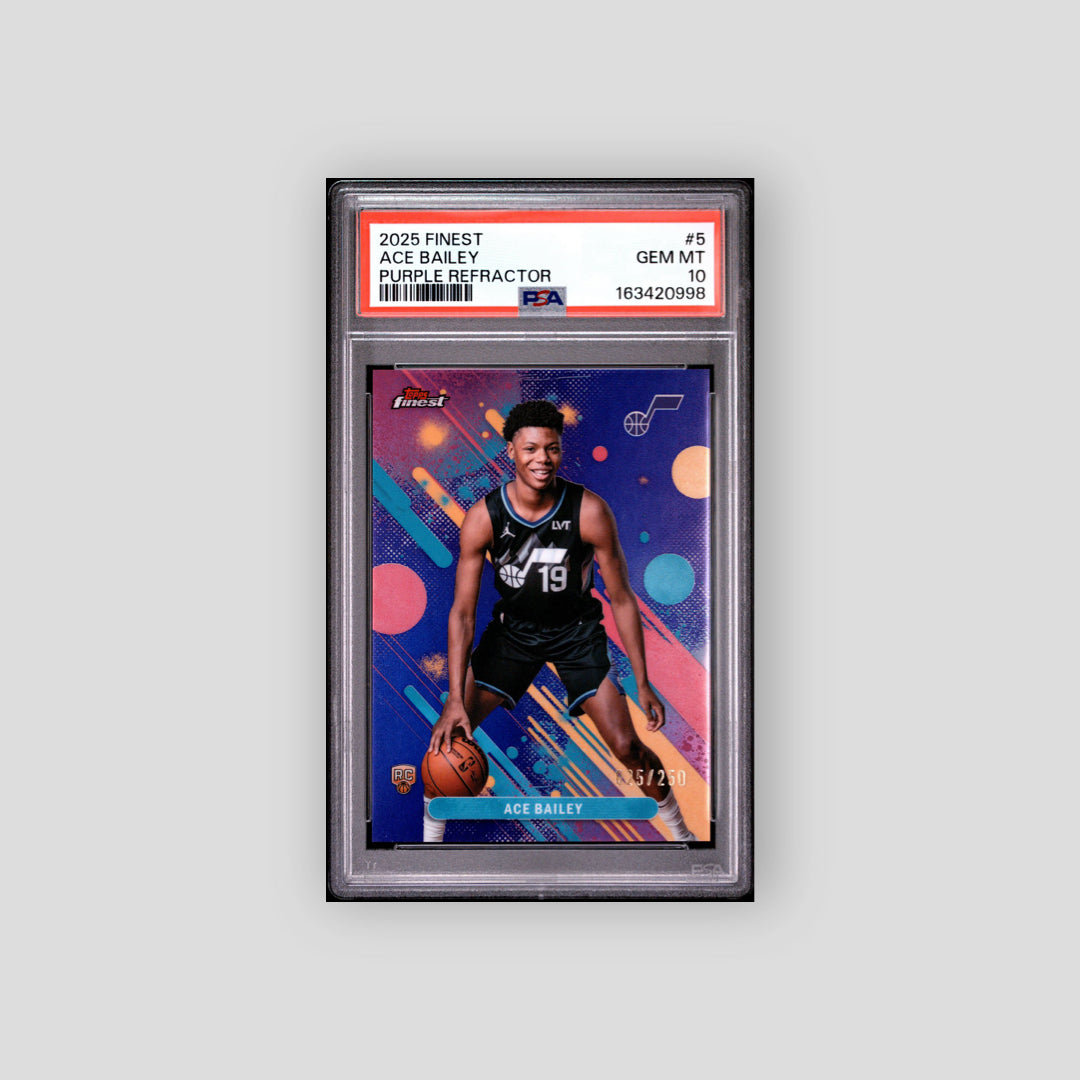 2025-26 Topps Finest Ace Bailey Purple Refractor /250 #5 PSA 10 - Q's Cards