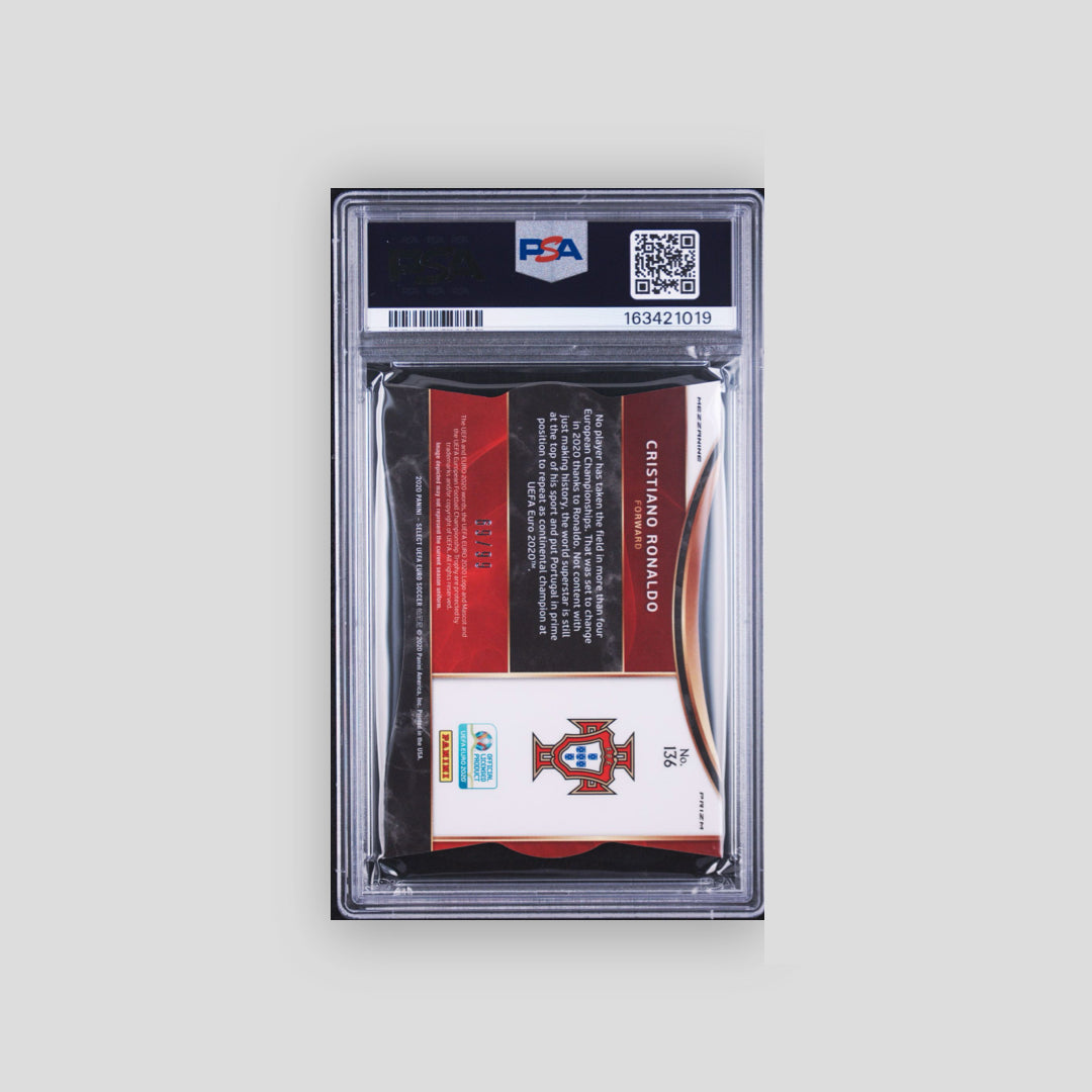 2020 Panini Select UEFA EURO Christiano Ronaldo Mezzanine SP Pink /99 #163 PSA 7 - Q's Cards