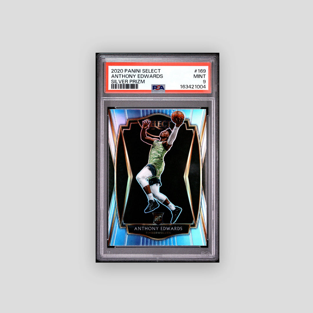 2020-21 Panini Select Anthony Edwards Silver Prizm #169 PSA 9 - Q's Cards