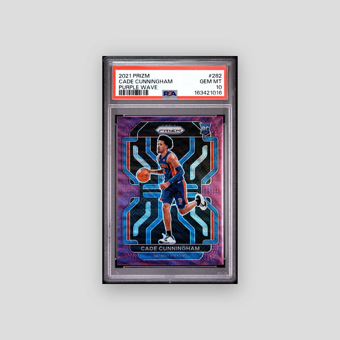 2021-22 Panini Prizm Cade Cunningham Purple Wave #282 PSA 10 - Q's Cards