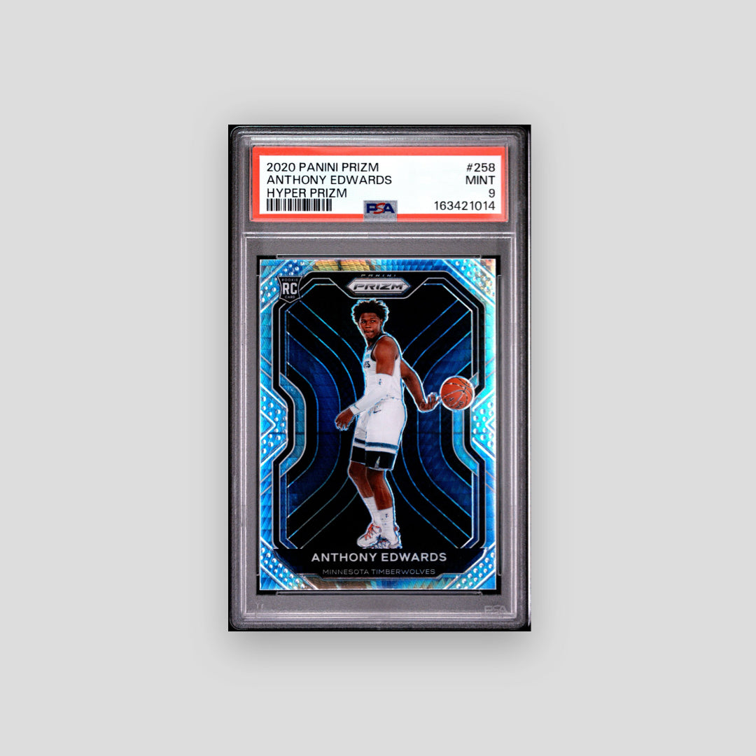 2020-21 Panini Prizm Anthony Edwards Hyper #258 PSA 9 - Q's Cards