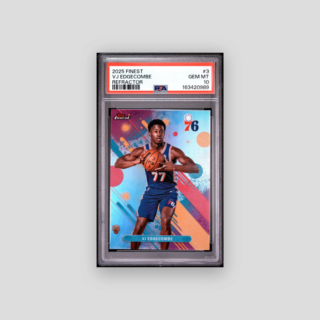 2025-26 Topps Finest VJ Edgecombe Refractor #3 PSA 10 - Q's Cards