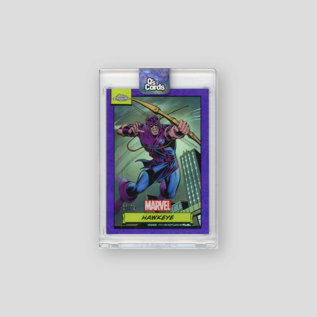 2024 Topps Chrome Marvel Hawkeye Purple /75 #49