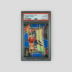 2023-24 Panini Select Lamine Yamal Blue Prizm Field Level #210 (PSA 10)