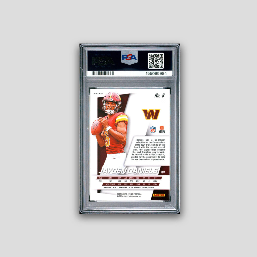 2024 Panini Prizm Prizm Flashback Rookie Jayden Daniels #8 PSA 9