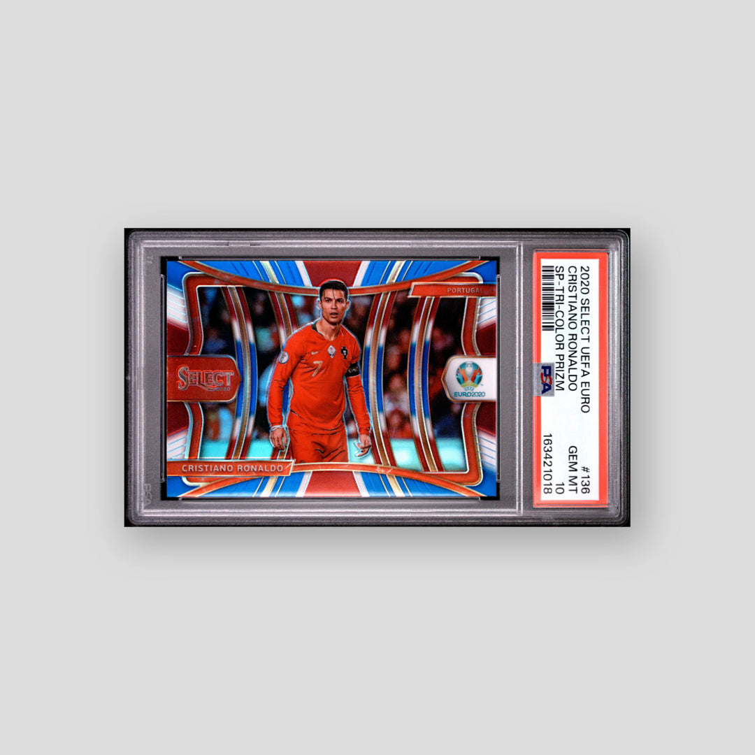 2020 Panini Select UEFA EURO Christiono Ronaldo SP Tri Color Prizm #136 PSA 10 - Q's Cards