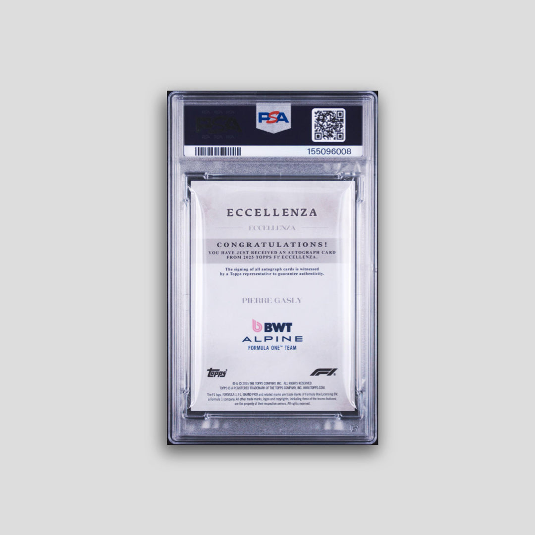 2025 Topps Eccellenza Formula 1 Pierre Gasly Autograph-Black # PSA 10