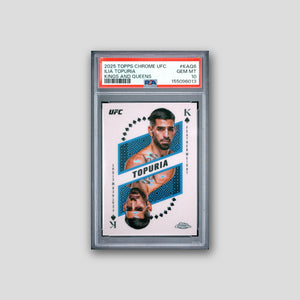 2025 Topps Chrome UFC Kings And Queens Ilia Topuria #KAQ6 PSA