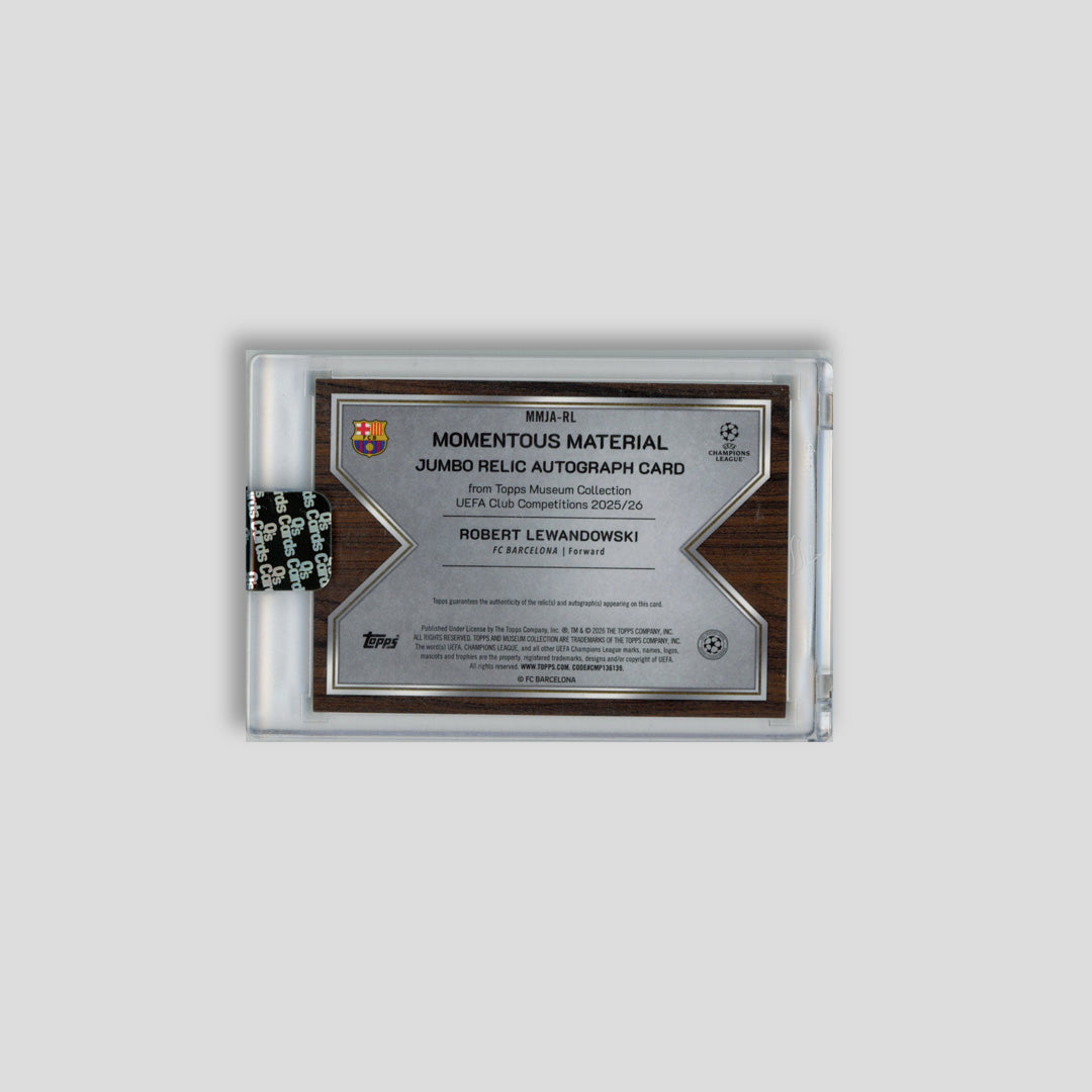 2025-26 Topps Museum UCC Robert Lewandowski Jumbo Relic Auto /25 #MMJA-RL - Topps