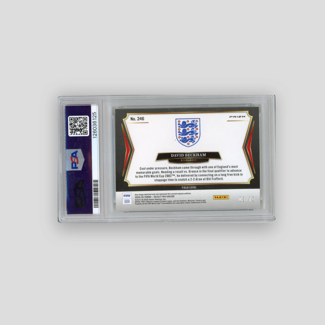2024-25 Panini Select FIFA David Beckham #246 Gold Mojo /10 PSA 9