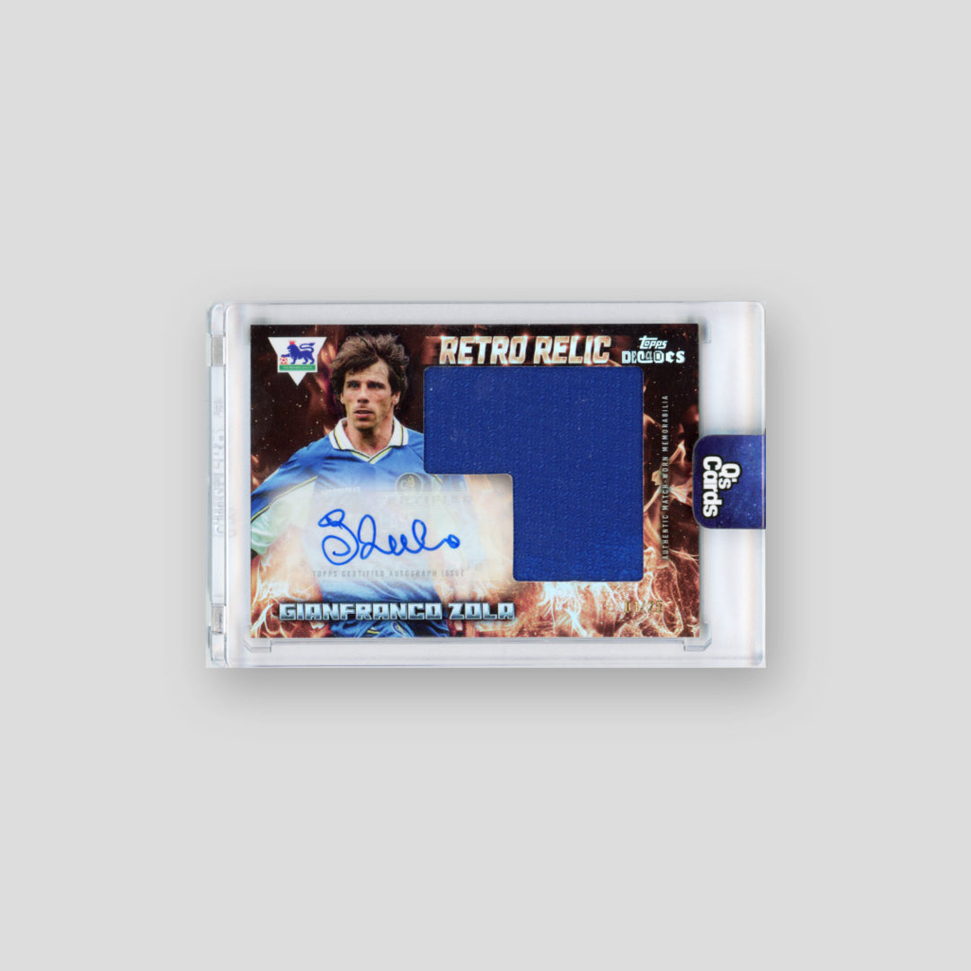 2025 Topps Decades Retro Relic Autographs Orange /25 Gianfranco Zola #NNO