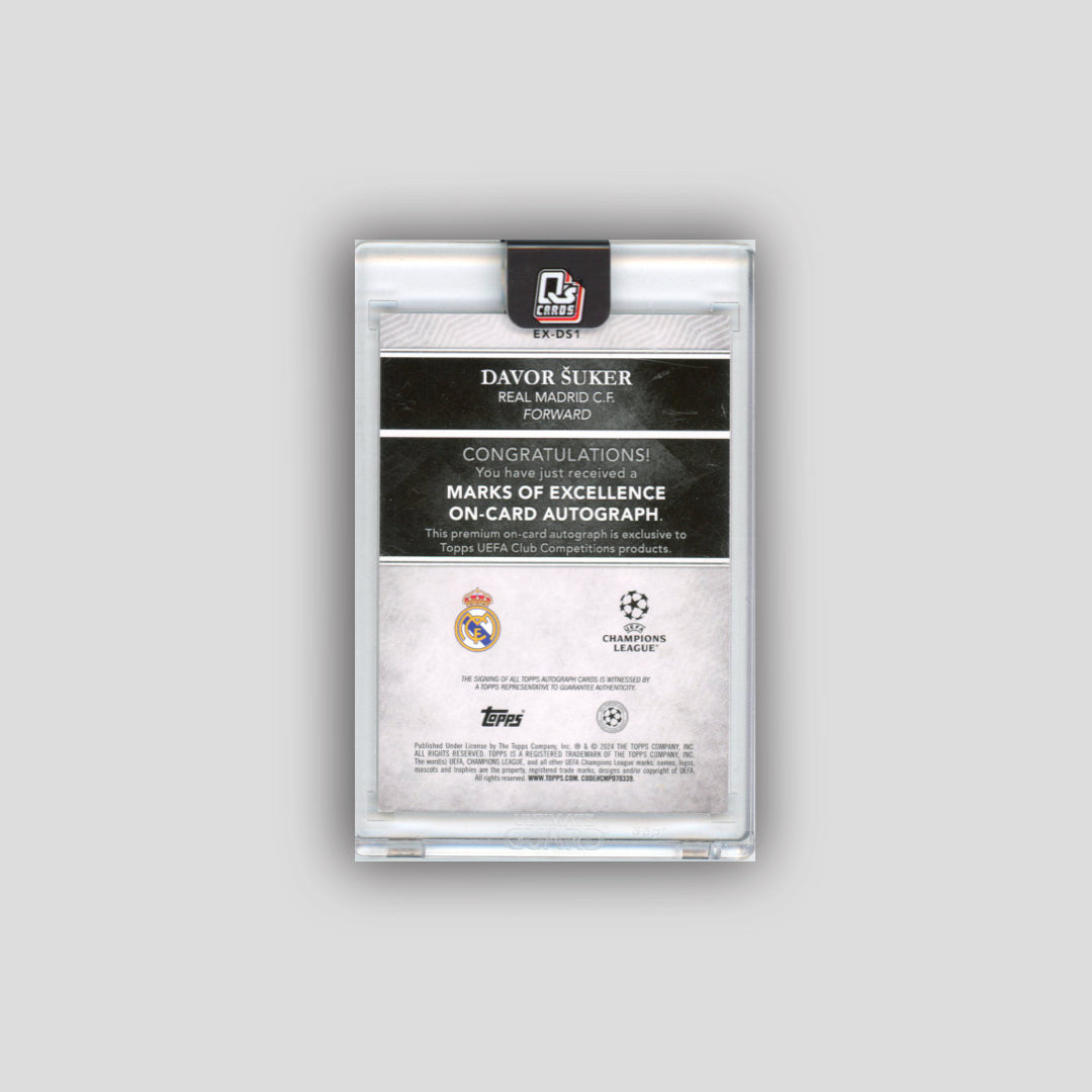 2024-25 Topps UCC Davor Suker Marks of Excellence Autographs Gold /50 #EX-DS1 - Topps