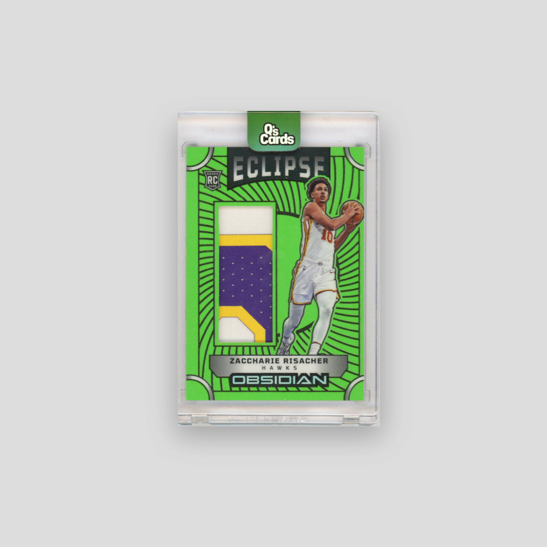 2024-25 Panini Obsidian Zaccharie Risacher Green Flood Relic #EM-ZRA - Panini