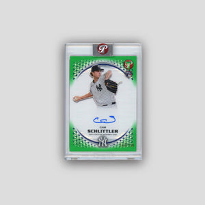 2026 Topps Pristine Cam Schlittler Green Auto /150 #PA-CSC