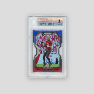 2020 Panini Prizm Tom Brady Prizm Red White and Blue BGS 9 #255