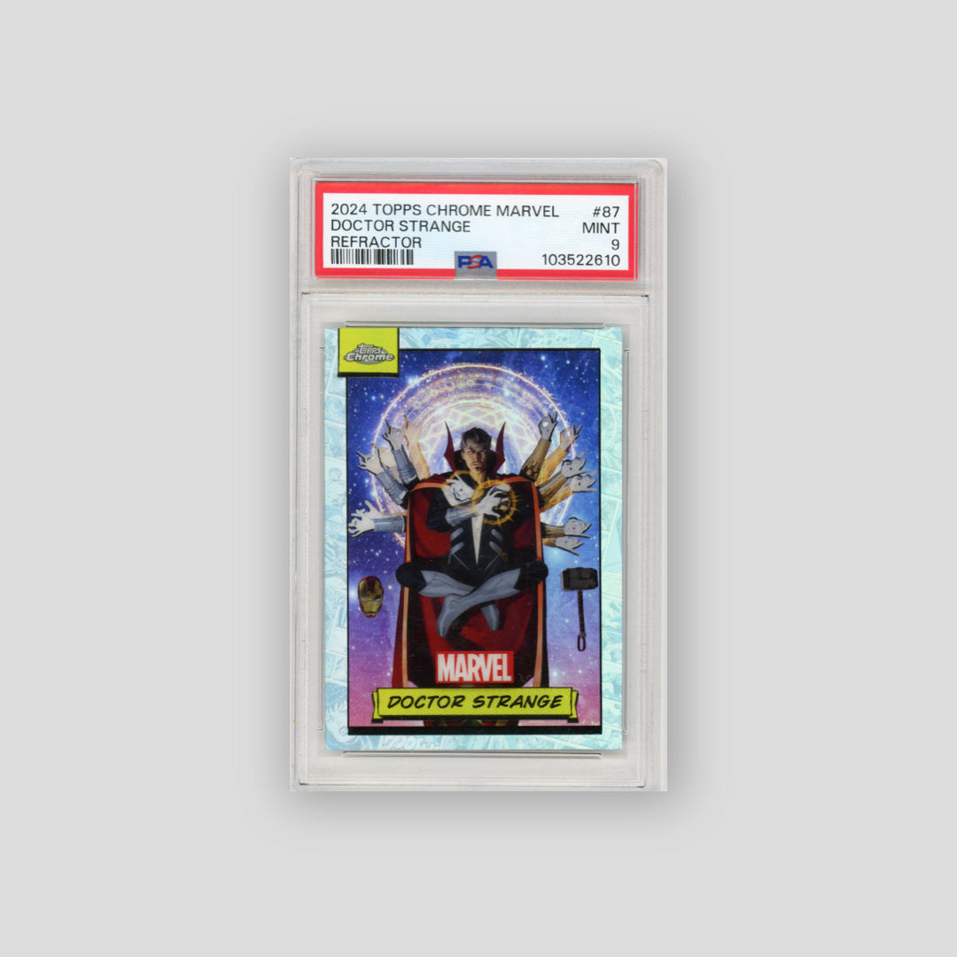 2024 Topps Marvel Chrome Doctor Strange Refractor PSA9 #87
