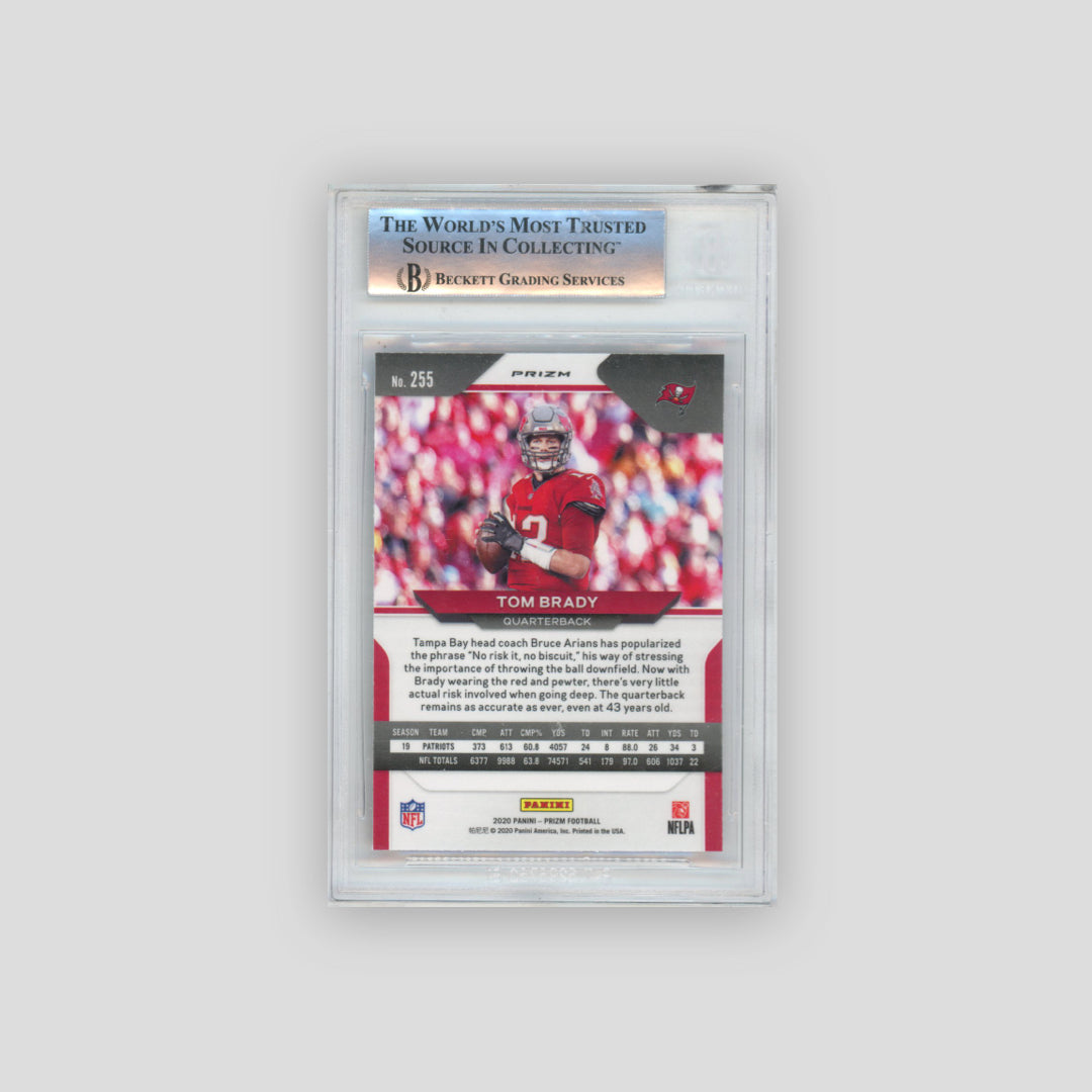 2020 Panini Prizm Tom Brady Prizm Red White and Blue BGS 9 #255