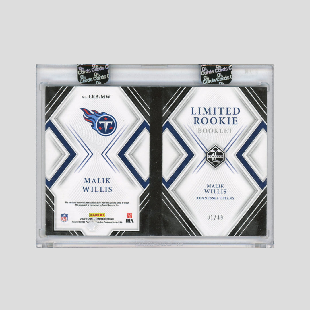 2022 Panini Limited Malik Willis Limited Rookie Booklet #/49 #LRB-MW