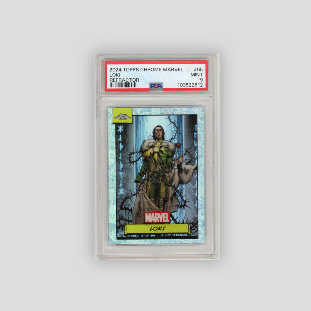 2024 Topps Chrome Marvel Loki Refractor PSA 9 #65