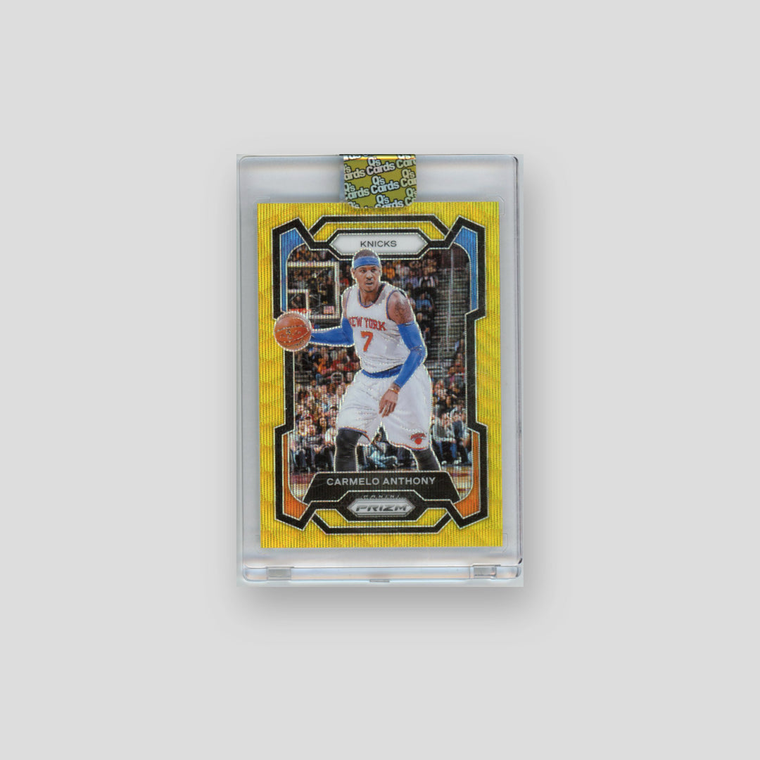 2023-24 Panini Prizm Carmelo Anthony Prizms Gold Wave #/10 #186
