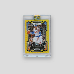2023-24 Panini Prizm Carmelo Anthony Prizms Gold Wave #/10 #186