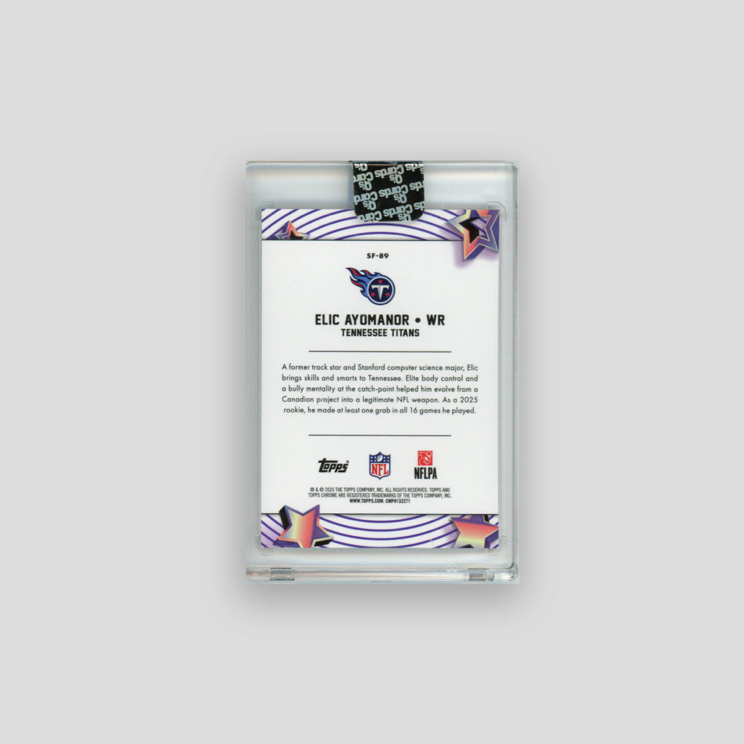 2025 Topps Chrome Cosmic Elic Ayomanor Starfractor Black #/10 #SF-89