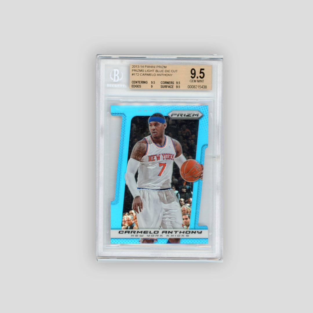 2013-14 Panini Prizm Carmelo Anthony Prizms Light Blue Die Cut /199 BGS 9.5 #172