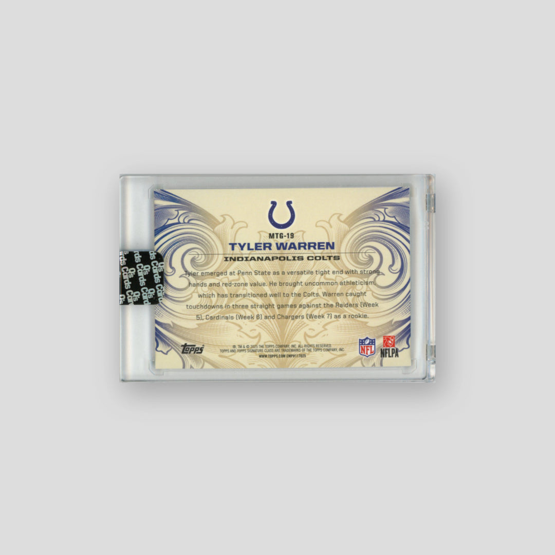 2025 Topps Signature Class Tyler Warren Monarchs Of The Game #MTG-19