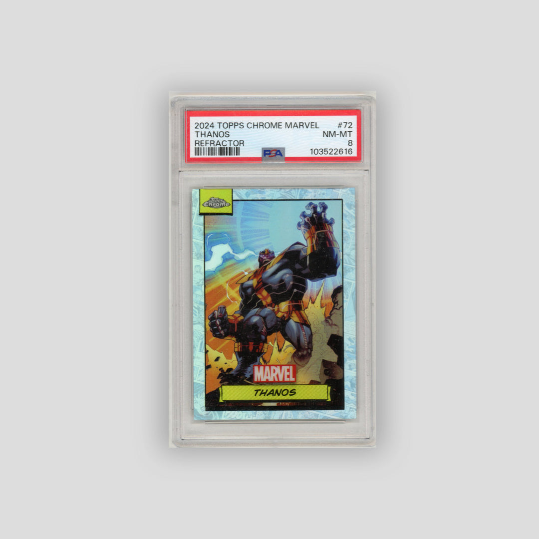 2024 Topps Chrome Marvel Thanos Refractor PSA8 #72
