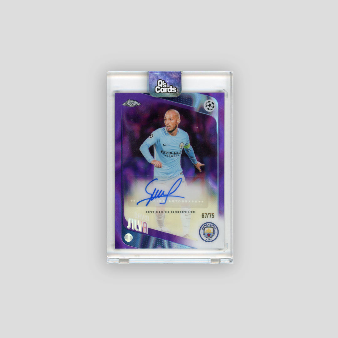 2025-26 Topps Chrome UCC David Silva Purple Lava Auto /75 #CLA-DS - CDP