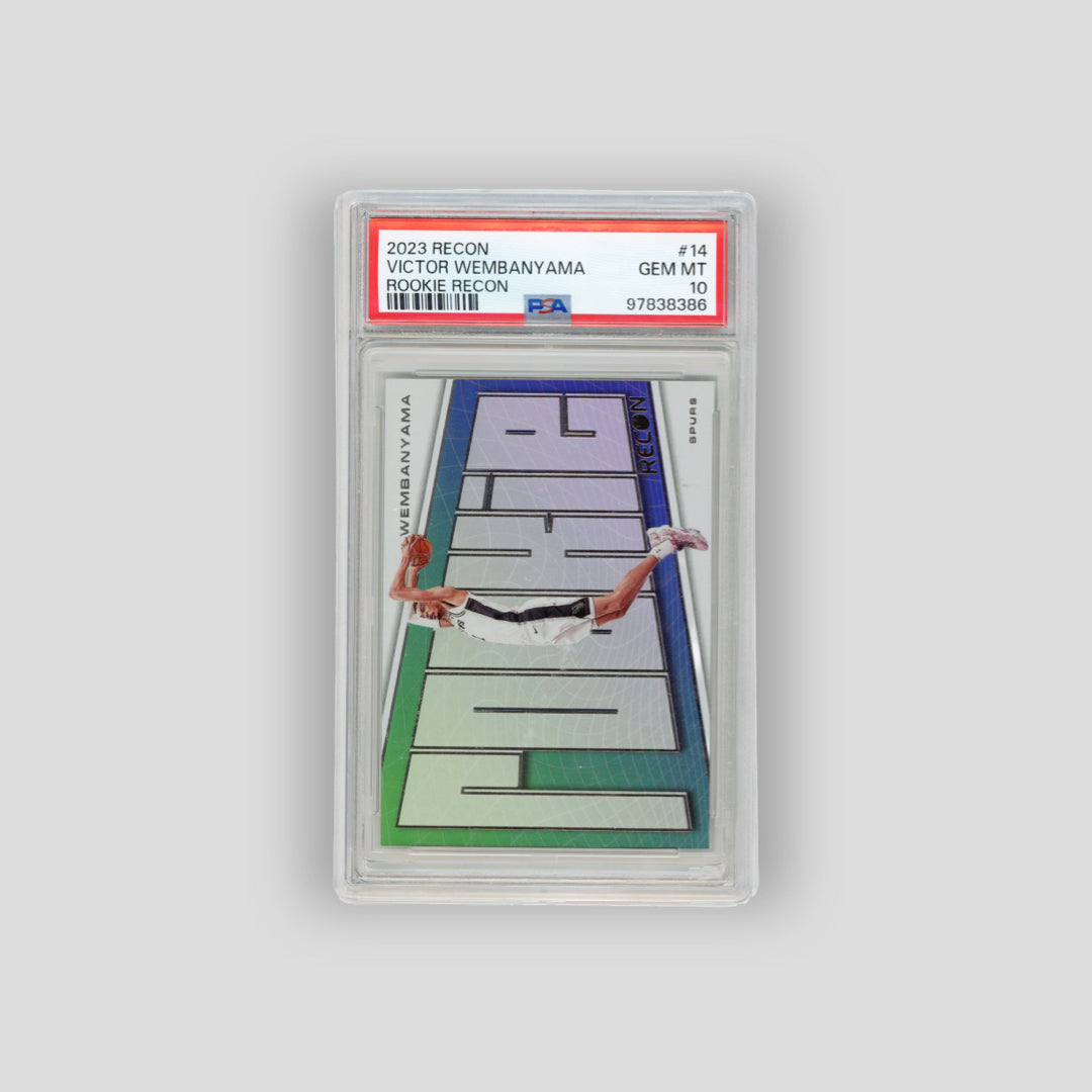 2023-24 Panini Recon Rookie Victor Wembanyama #14 (PSA 10) - Q's Cards