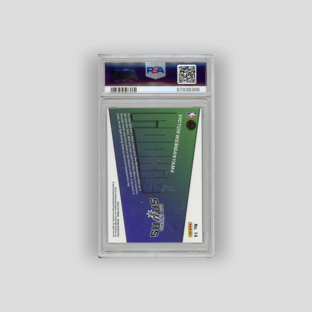 2023-24 Panini Recon Rookie Victor Wembanyama #14 (PSA 10) - Q's Cards