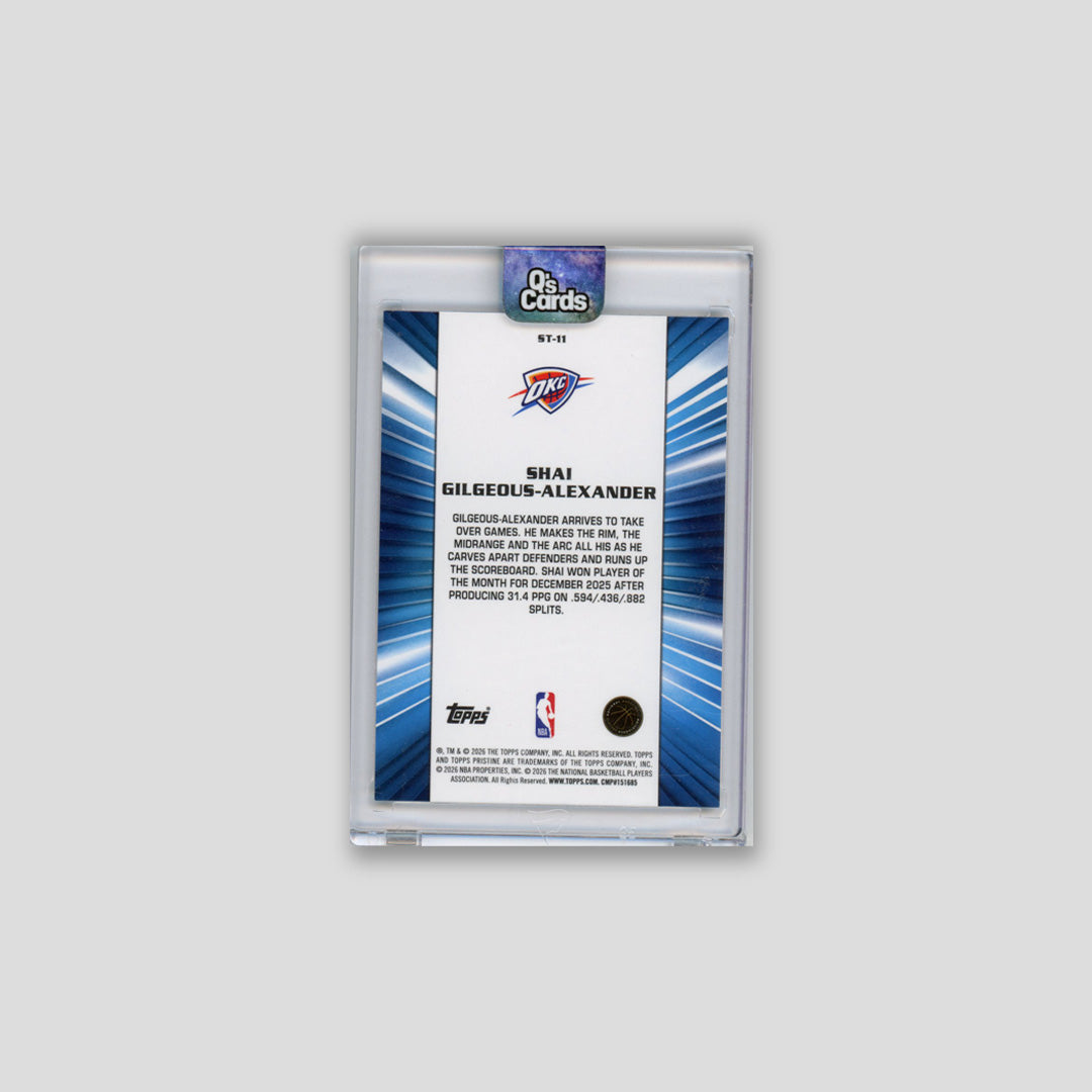 2025-26 Topps Pristine Shai Gilgeous-Alexander Stacked Blue /99 #ST-11 - Topps